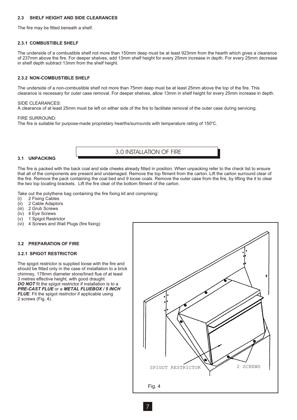 0 installation of fire | Athena Technologies A88028 User Manual | Page 7 / 16