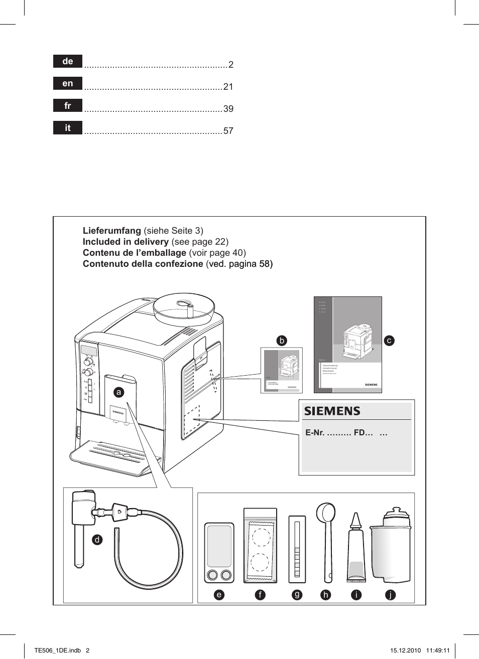 Siemens TE506501DE User Manual | Page 2 / 84