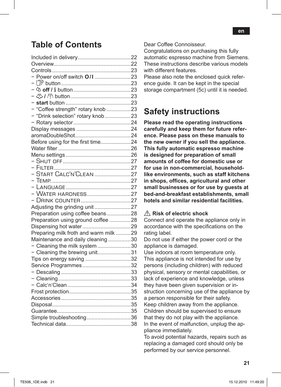 Siemens TE506501DE User Manual | Page 25 / 84