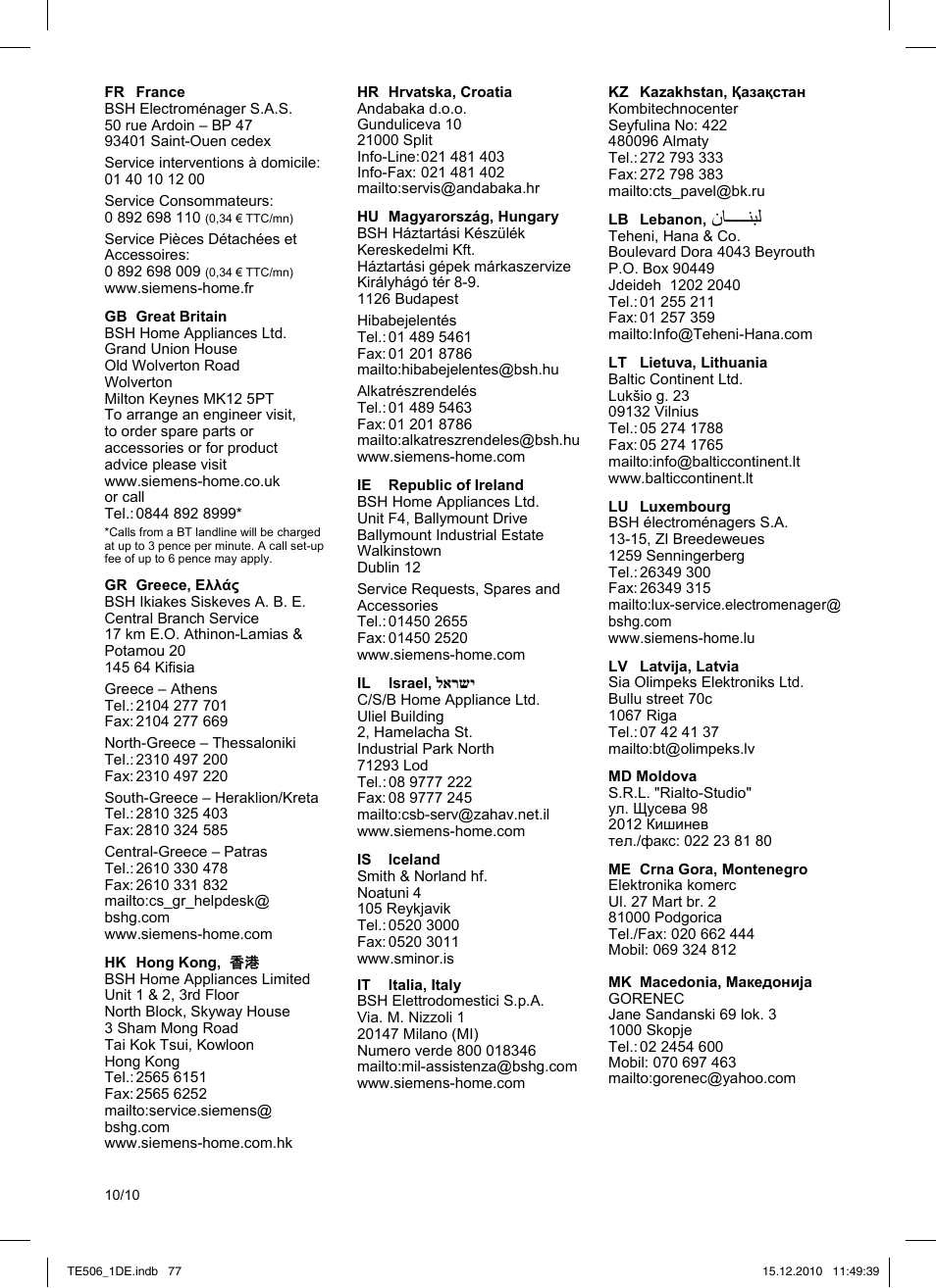 Siemens TE506501DE User Manual | Page 81 / 84