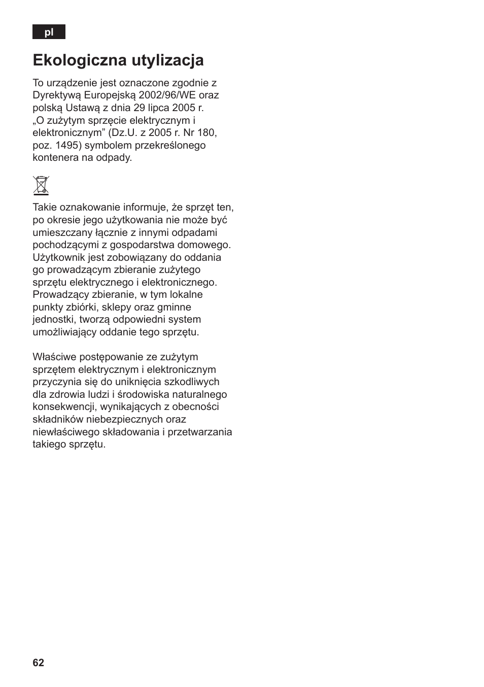 Ekologiczna utylizacja | Siemens TT3A0103 User Manual | Page 65 / 87