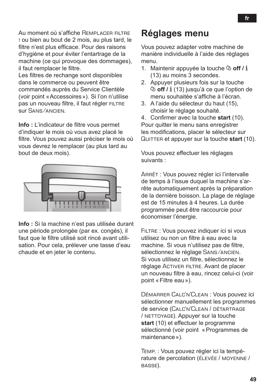 Réglages menu | Siemens TE506519DE User Manual | Page 53 / 94