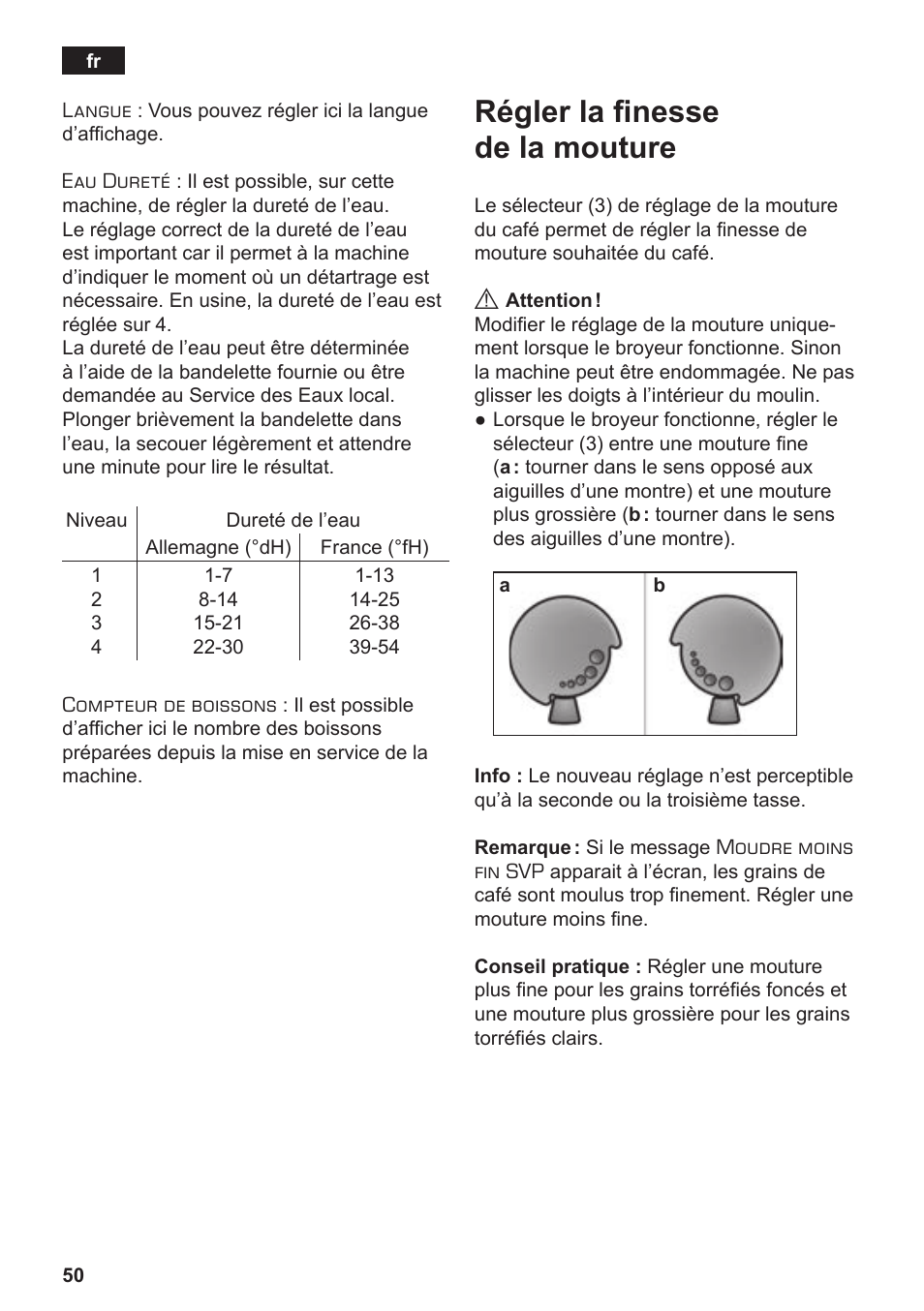 Régler la finesse de la mouture | Siemens TE506519DE User Manual | Page 54 / 94