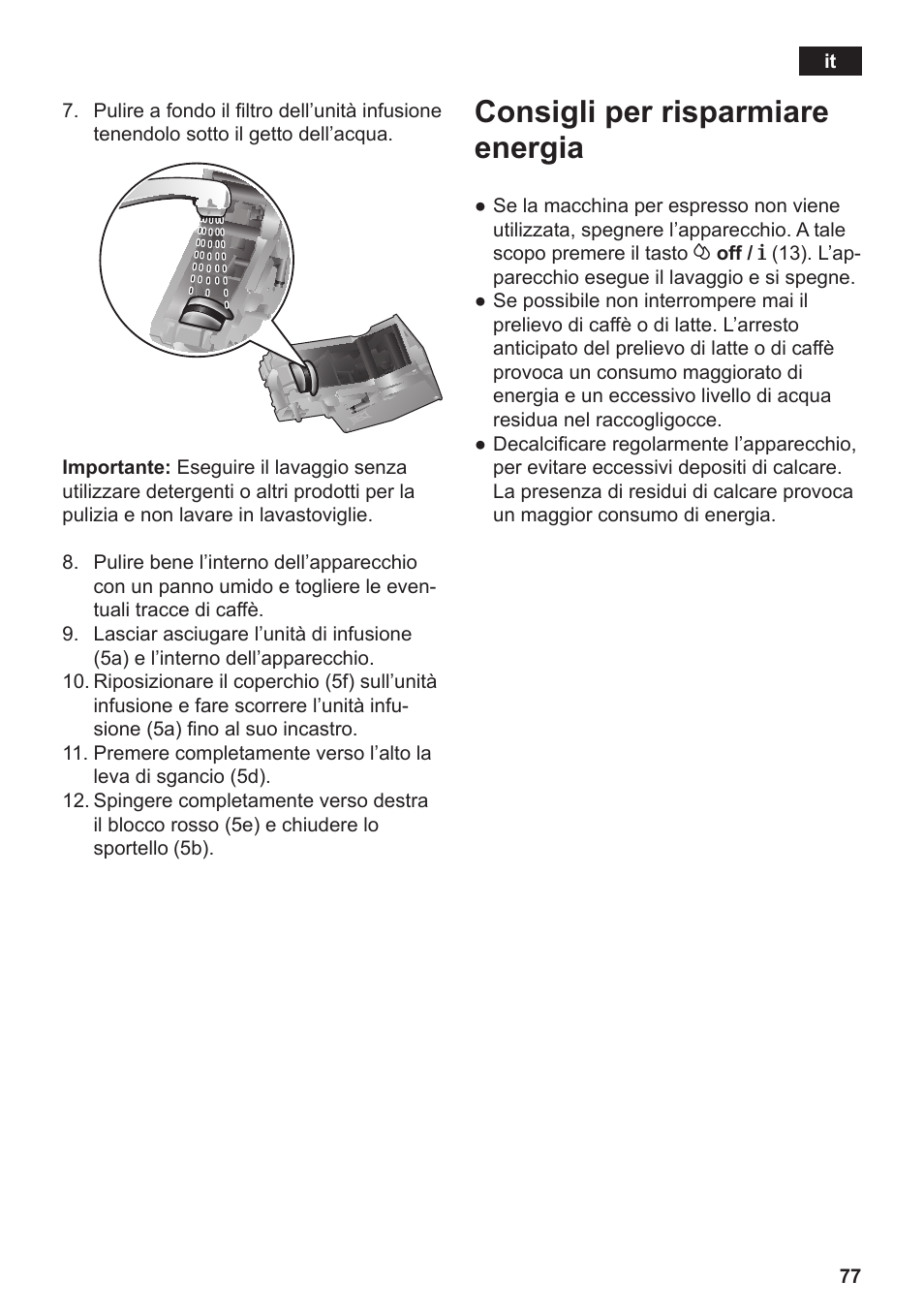 Consigli per risparmiare energia | Siemens TE506519DE User Manual | Page 81 / 94