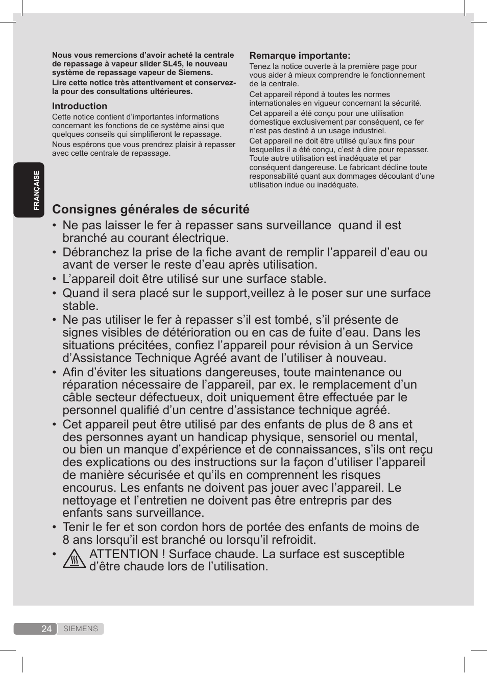 Siemens TS45359 User Manual | Page 24 / 172