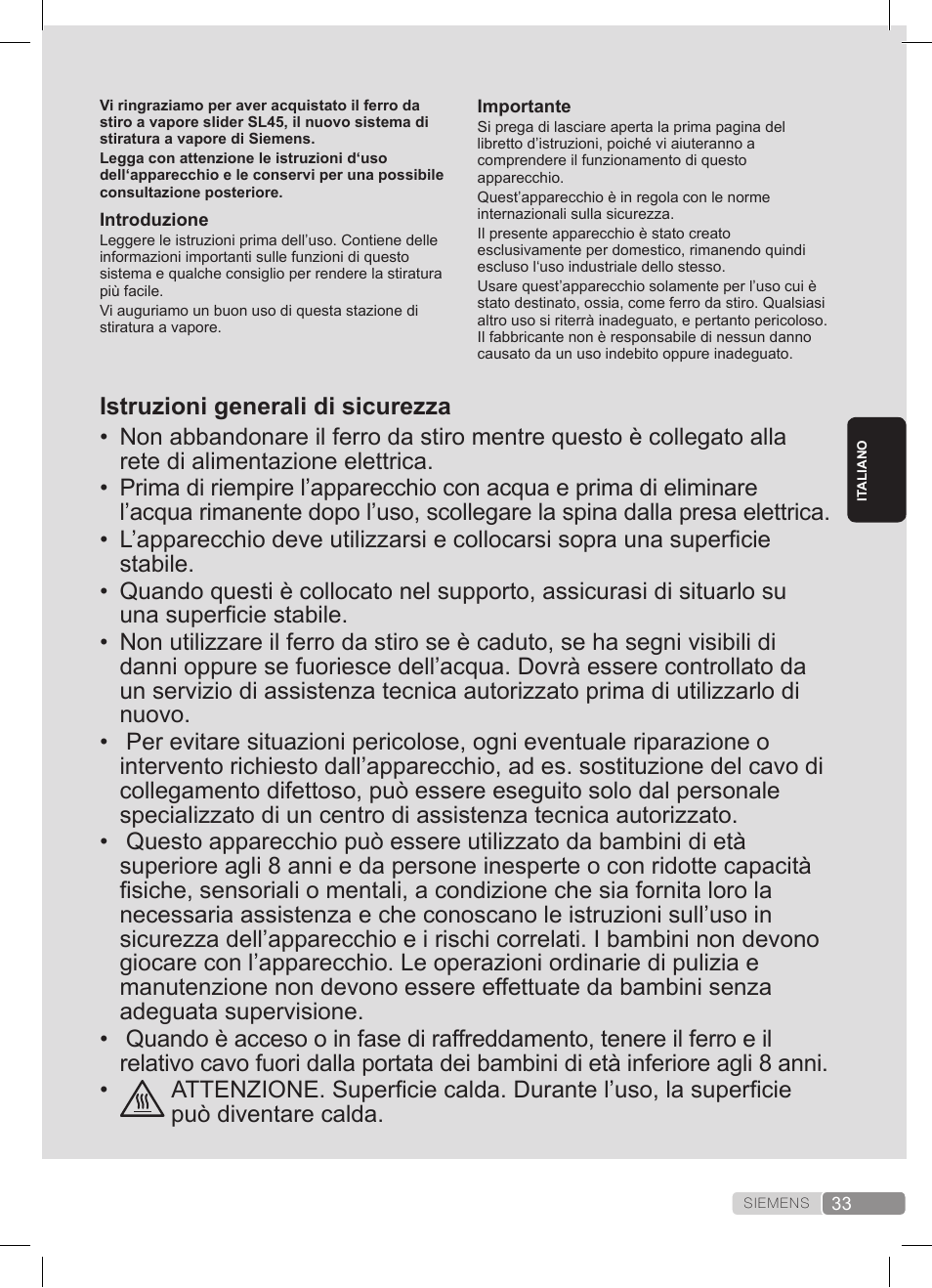 Siemens TS45359 User Manual | Page 33 / 172
