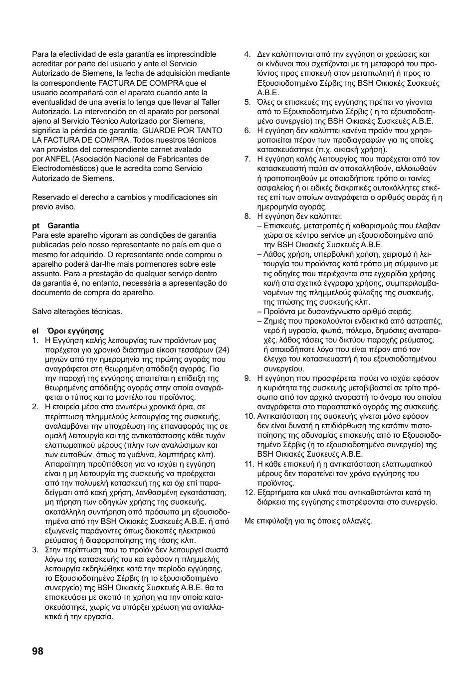 Siemens TC80104 User Manual | Page 100 / 106