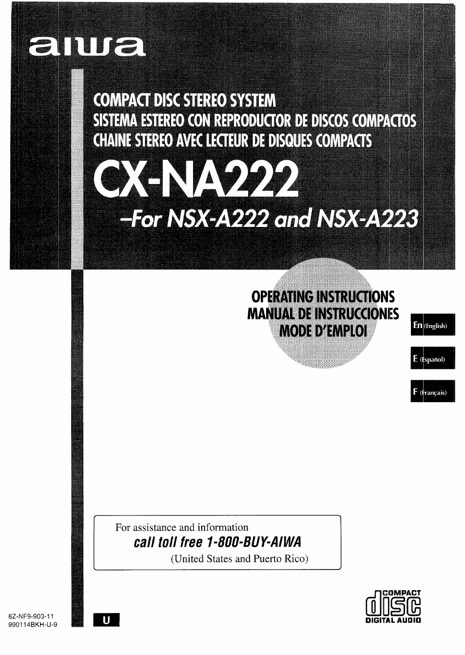 Aiwa CX-NA222 User Manual | 64 pages