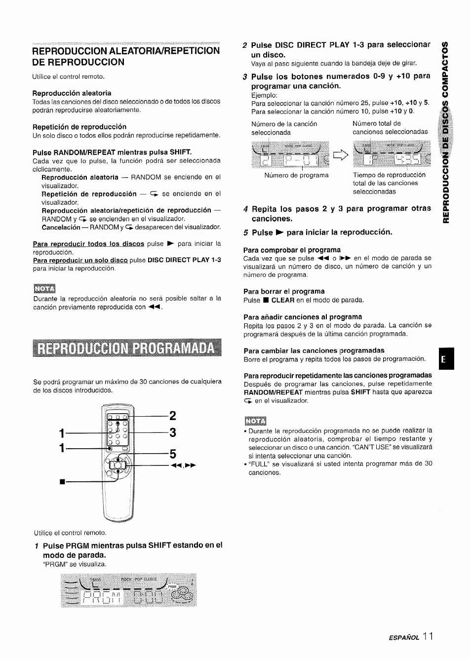 Reproduccion aleatoria/repeticion de reproduccion, 5 pulse ► para iniciar la reproducción, Oz o | Aiwa CX-NA222 User Manual | Page 31 / 64