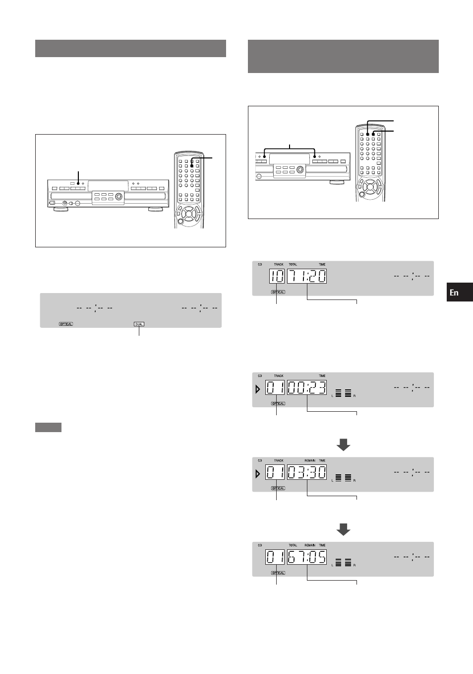 Dual play mode, Changing the time display mode | Aiwa XC-RW700 User Manual | Page 23 / 27