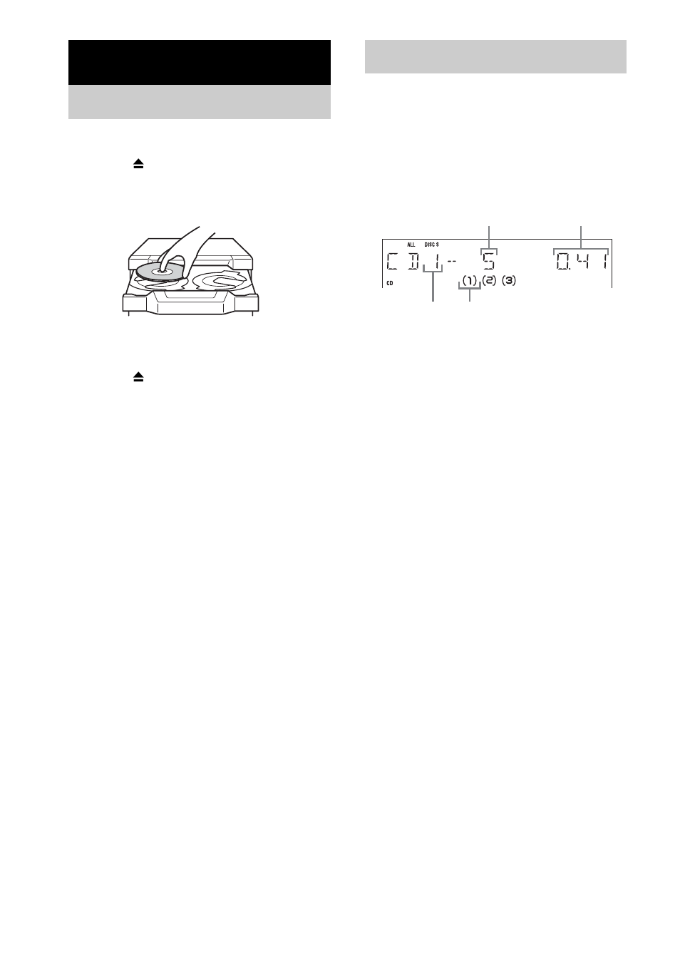 Cd/mp3 – play, Loading a disc, Playing a disc | Normal play/shuffle play, Loading a disc playing a disc | Aiwa JAX-N77 User Manual | Page 10 / 40