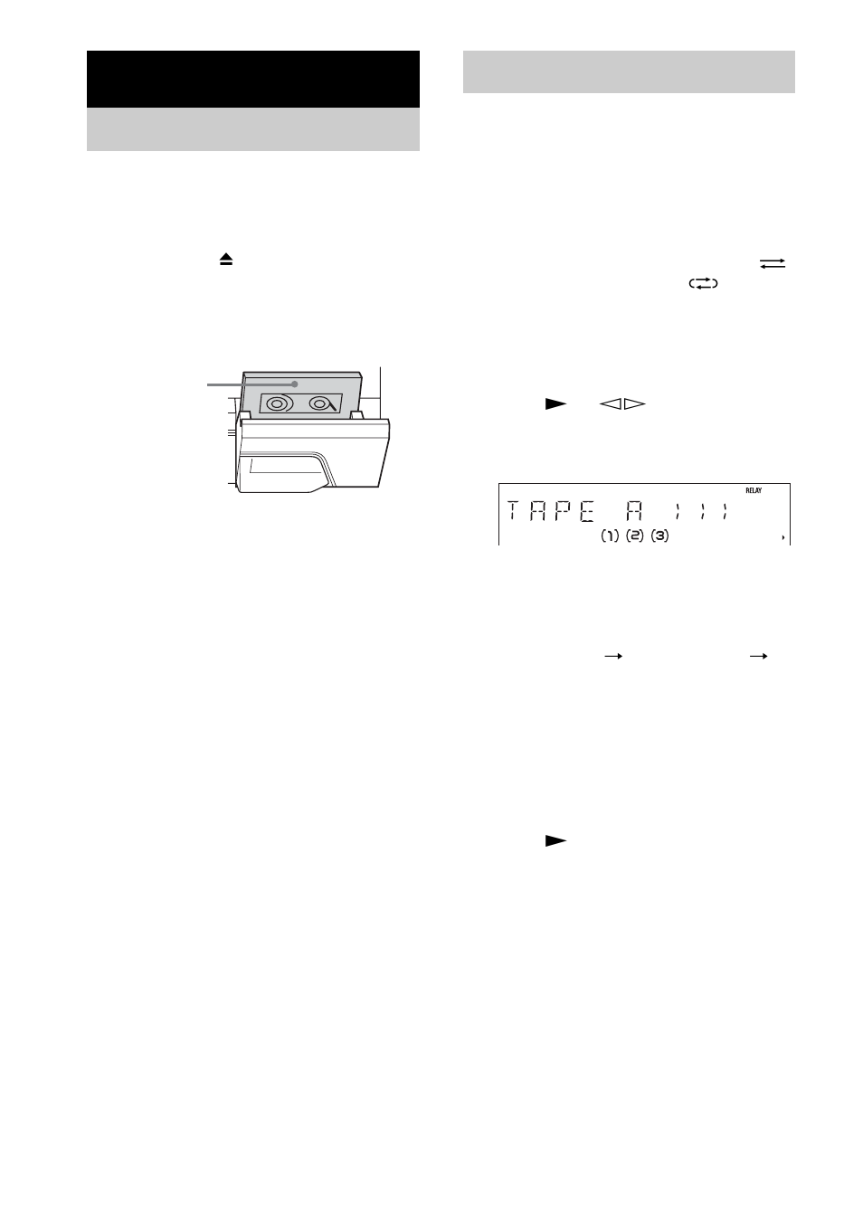 Tape – play, Loading a tape, Playing a tape | Loading a tape playing a tape | Aiwa JAX-N77 User Manual | Page 18 / 40