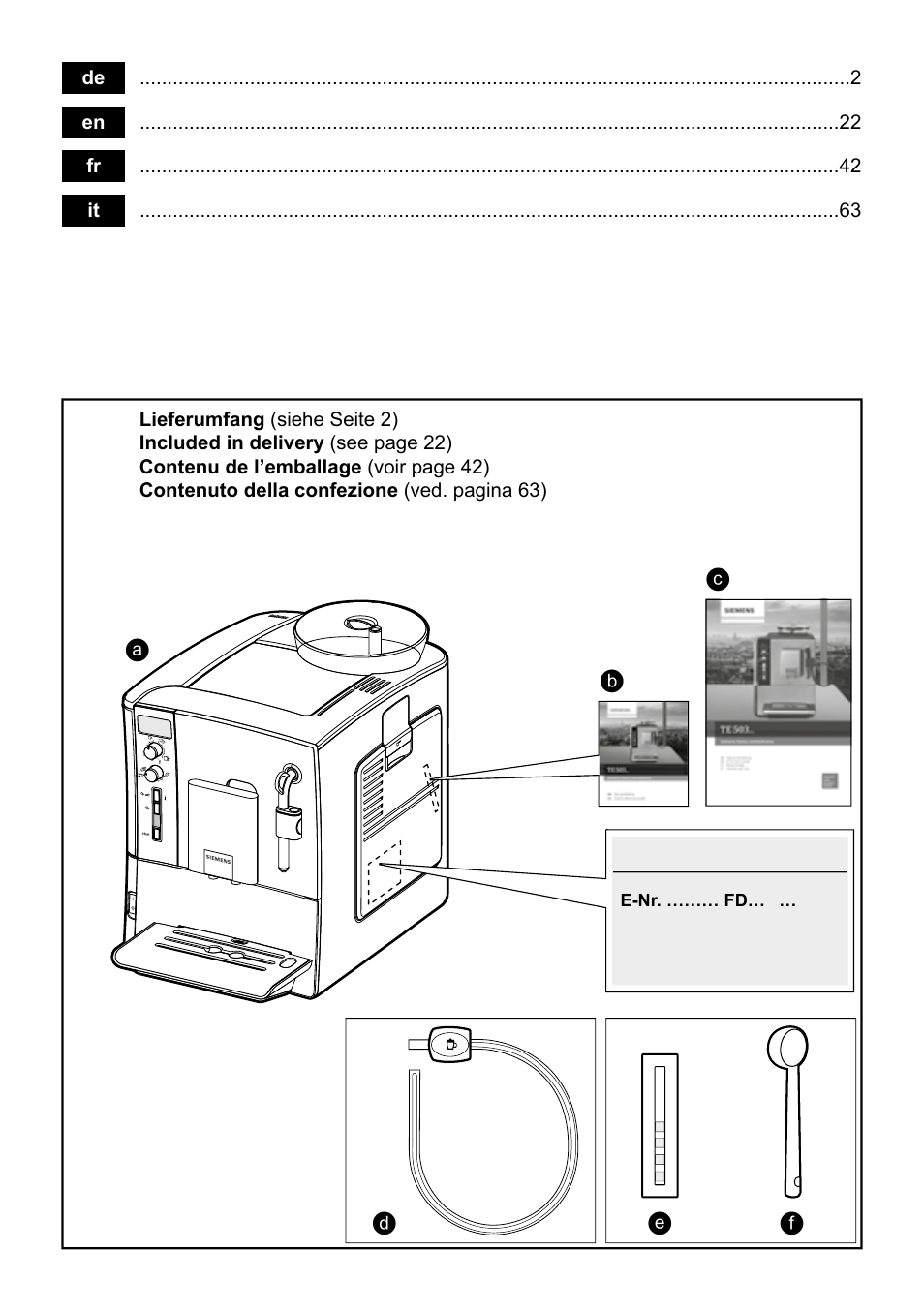 Ef a b c | Siemens TE503521DE User Manual | Page 2 / 94