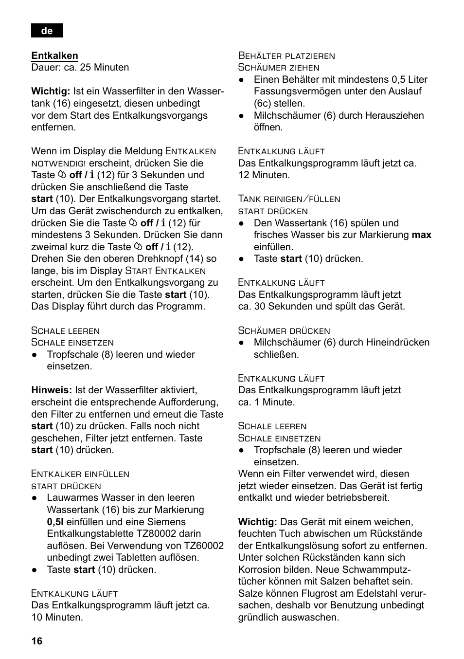 Siemens TE503521DE User Manual | Page 20 / 94