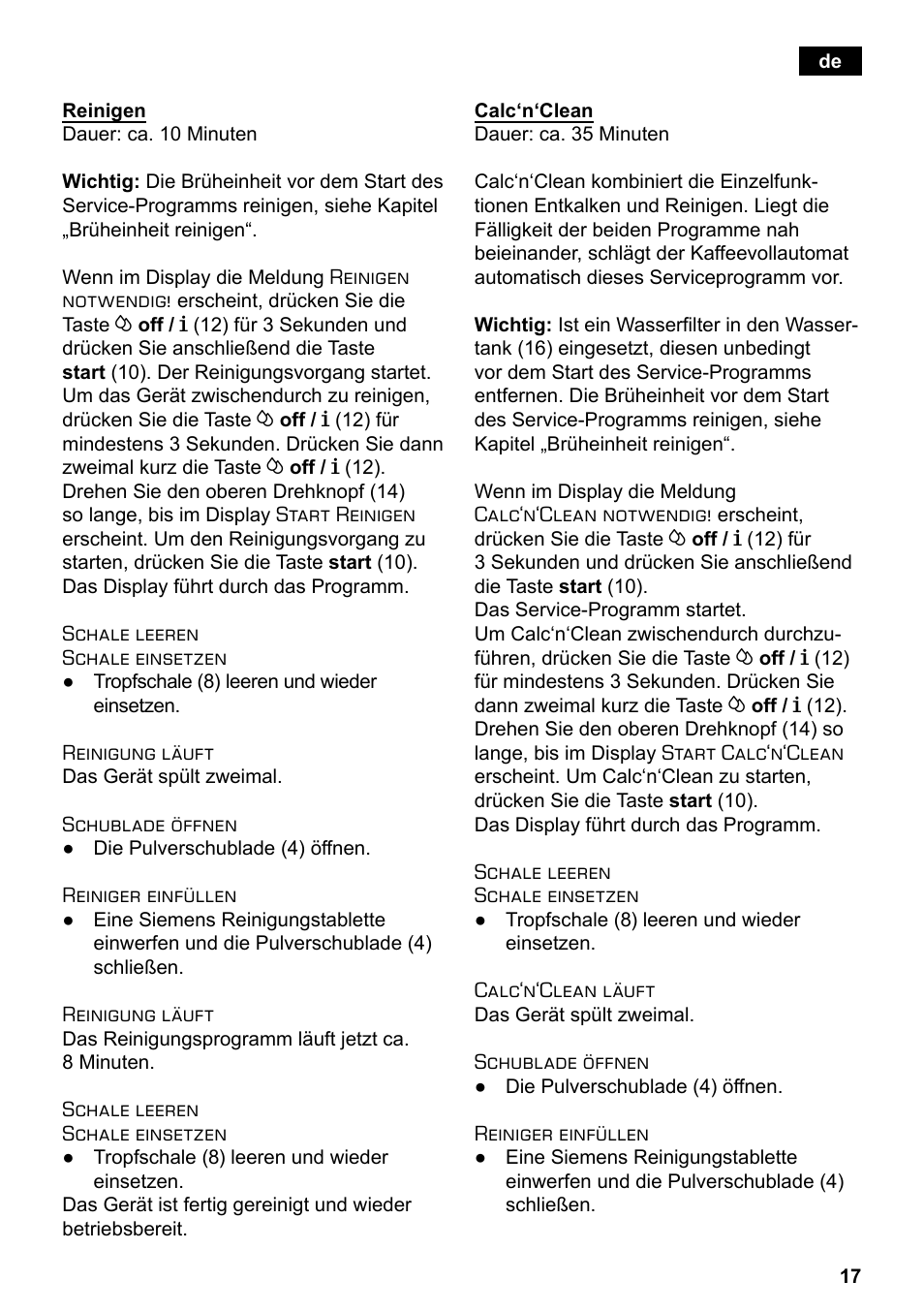 Siemens TE503521DE User Manual | Page 21 / 94