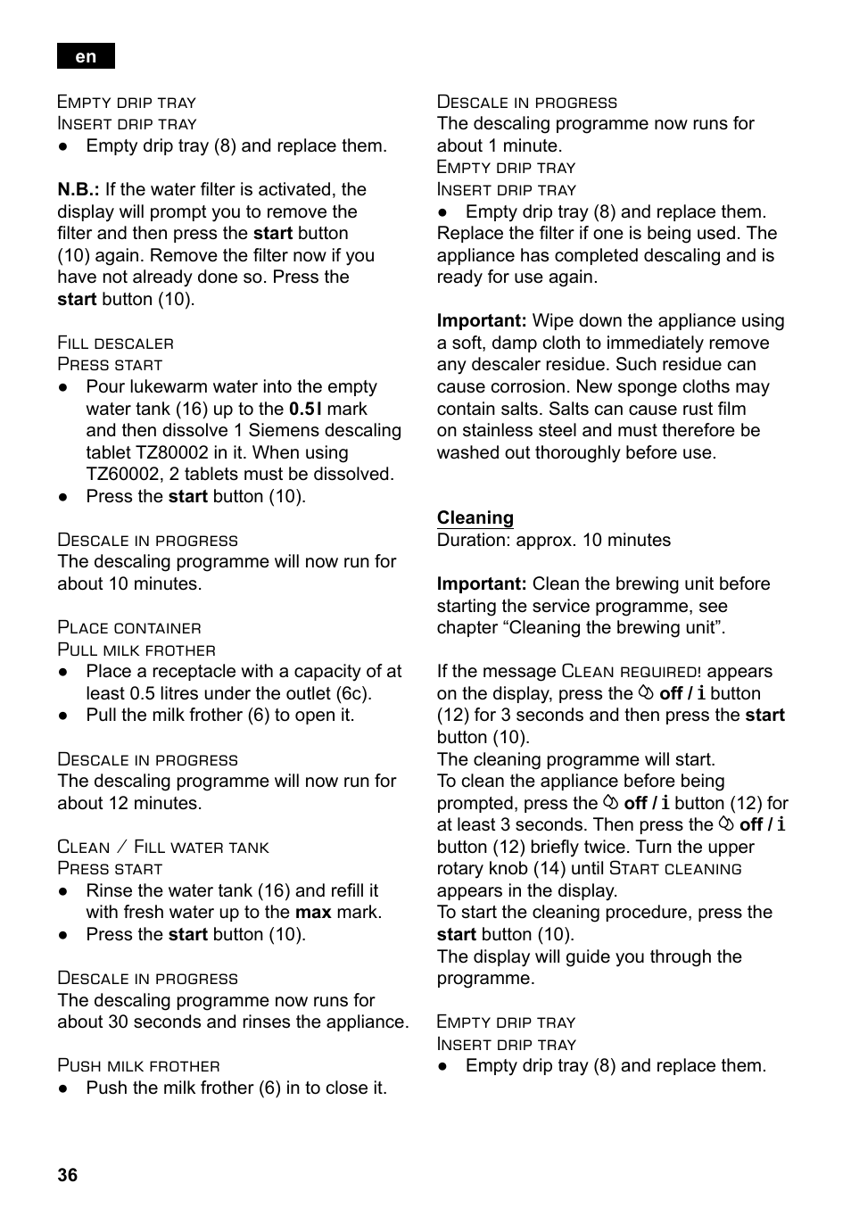 Siemens TE503521DE User Manual | Page 40 / 94