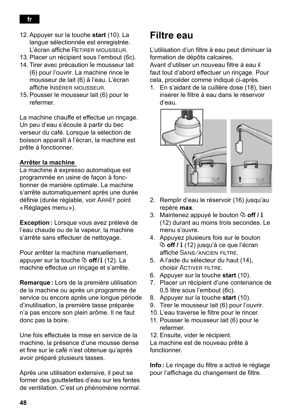 Filtre eau | Siemens TE503521DE User Manual | Page 52 / 94