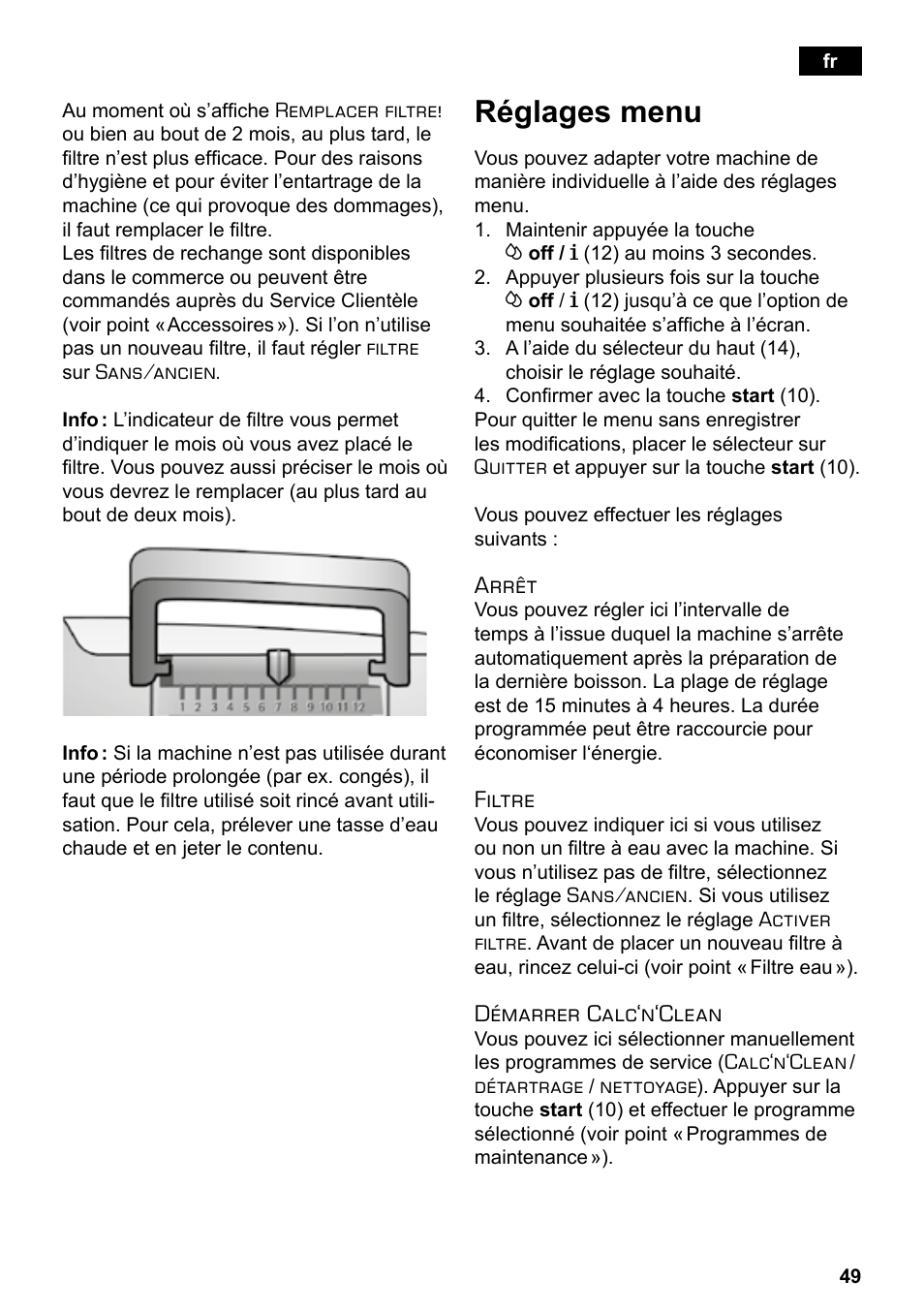 Réglages menu | Siemens TE503521DE User Manual | Page 53 / 94