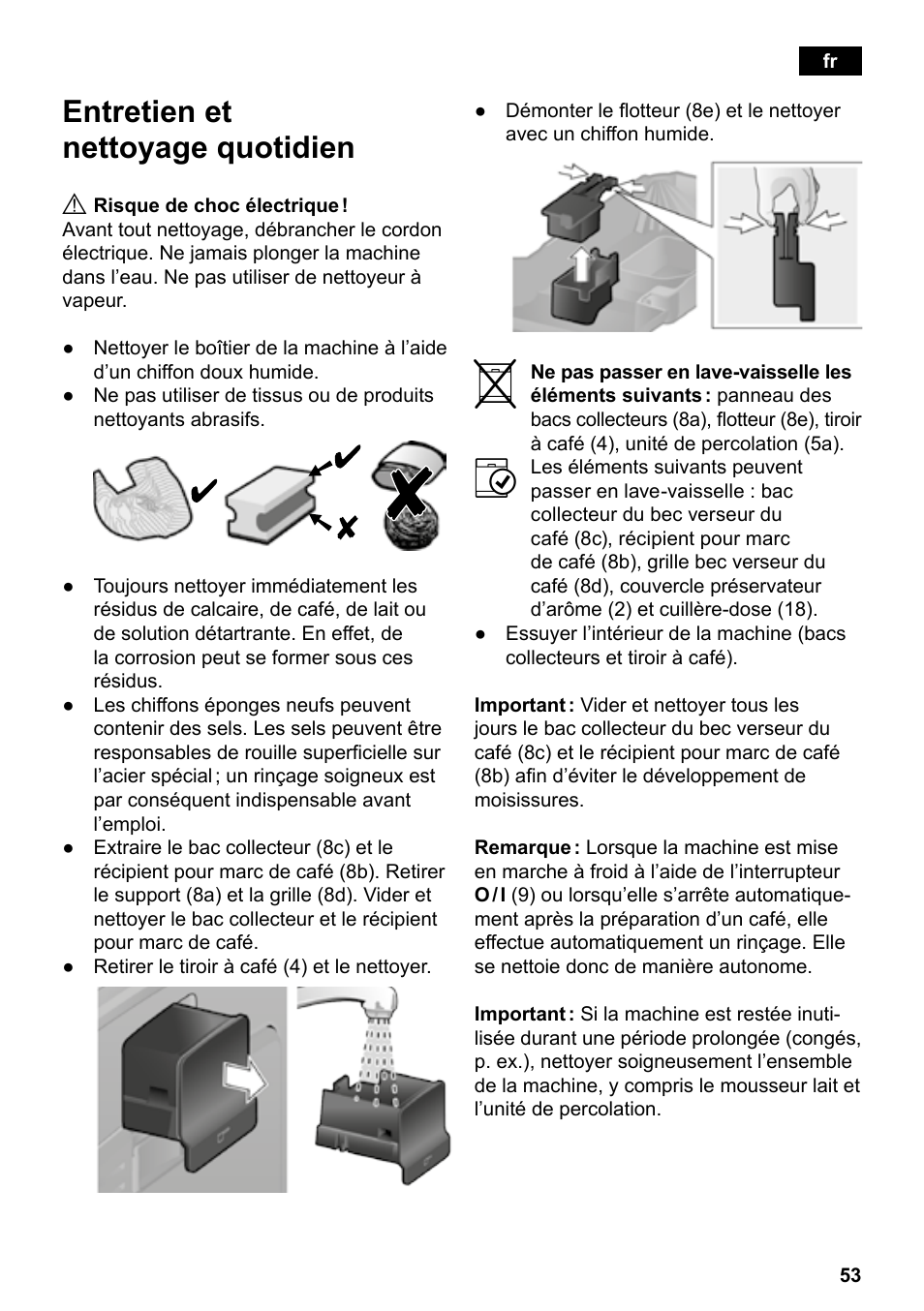 Entretien et nettoyage quotidien | Siemens TE503521DE User Manual | Page 57 / 94