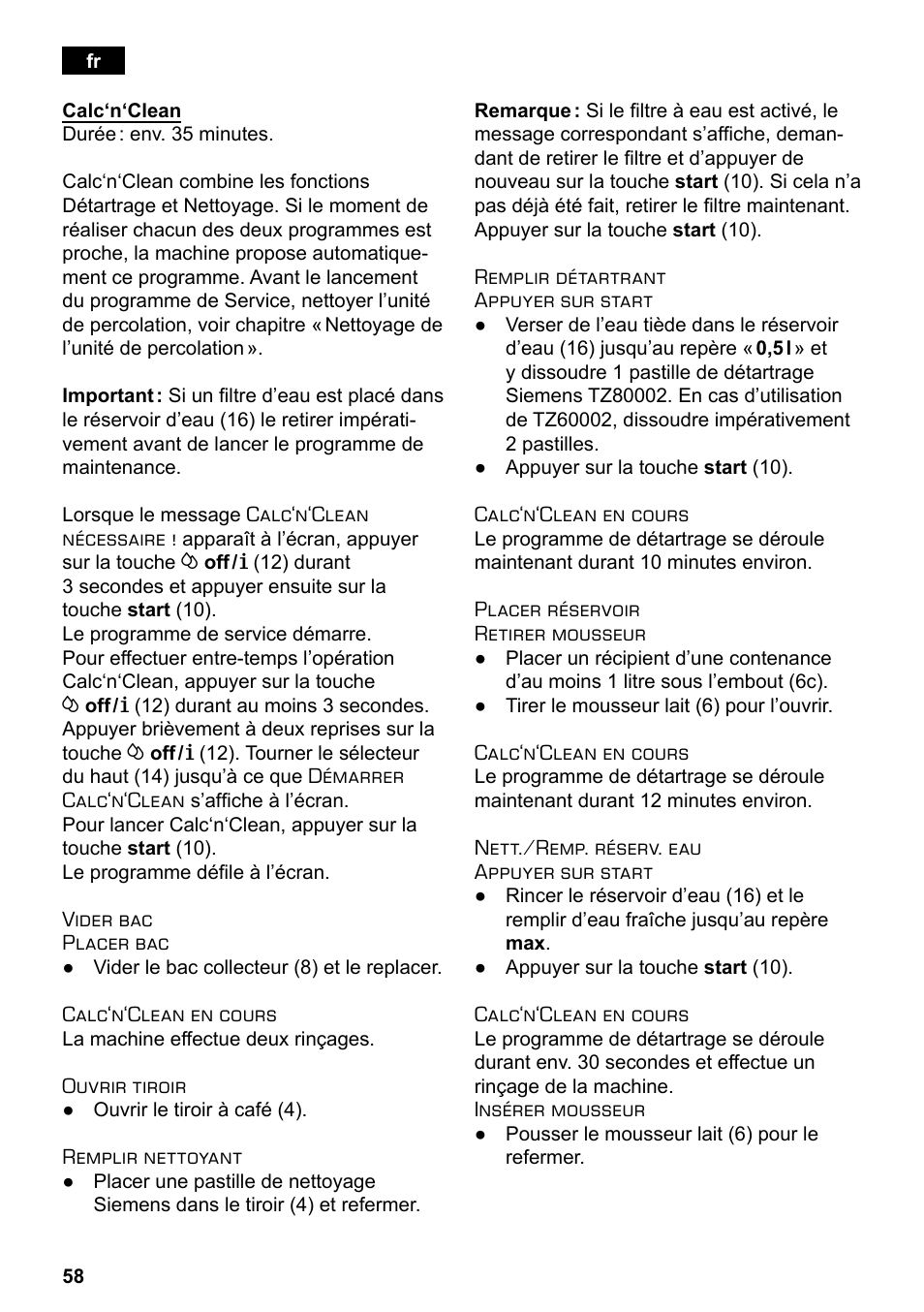 Siemens TE503521DE User Manual | Page 62 / 94