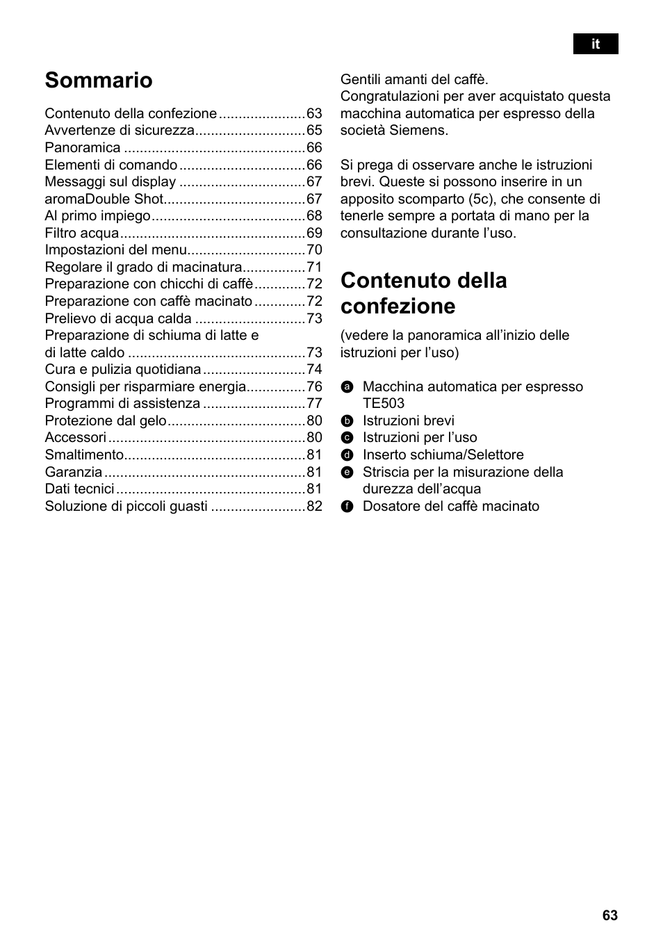 Siemens TE503521DE User Manual | Page 67 / 94
