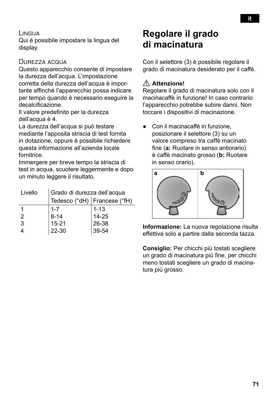 Regolare il grado di macinatura | Siemens TE503521DE User Manual | Page 75 / 94