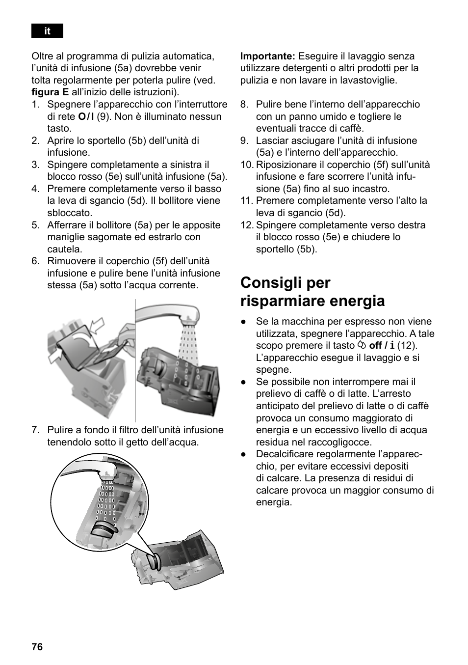 Consigli per risparmiare energia | Siemens TE503521DE User Manual | Page 80 / 94