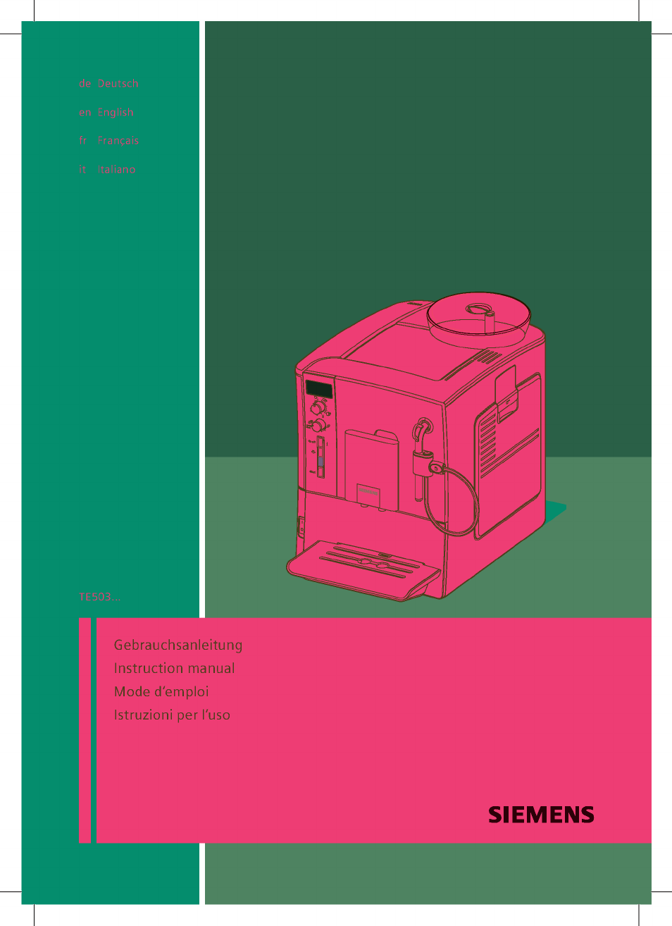 Siemens TE503521DE User Manual | 84 pages