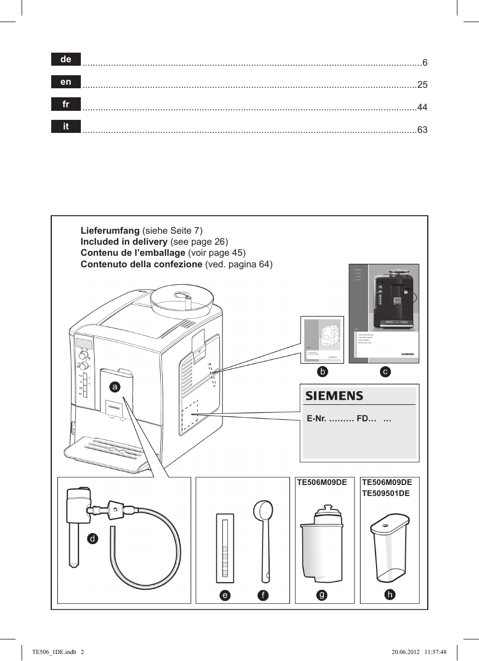 Siemens TE509501DE User Manual | Page 2 / 88