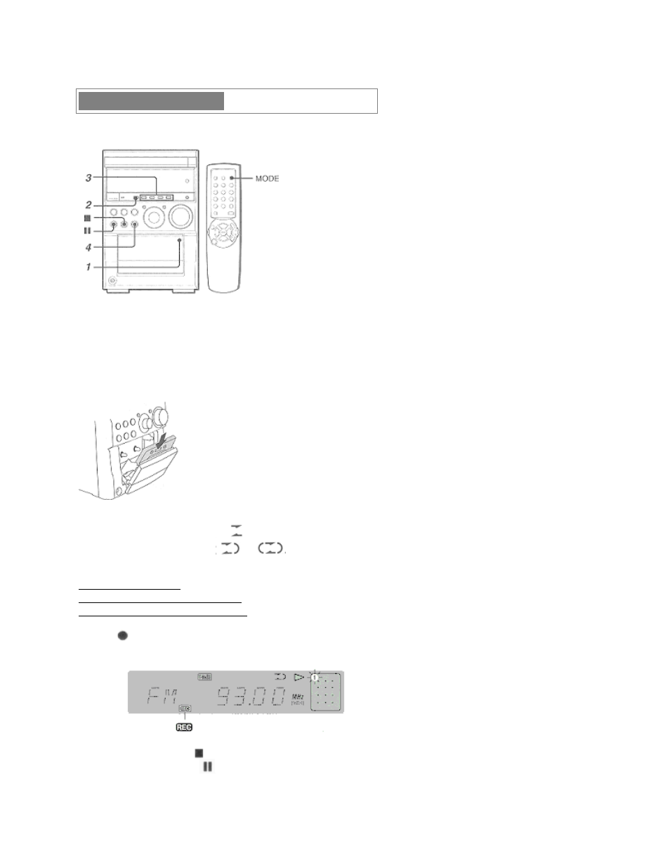 Basic recording | Aiwa XR-M55 User Manual | Page 20 / 35