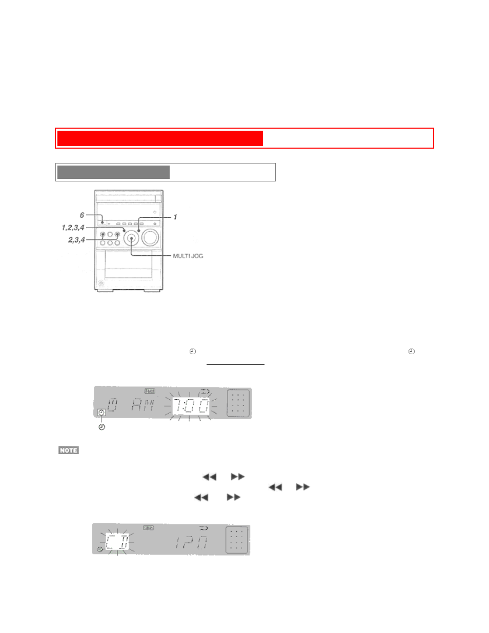 Clock and timer (cont.) pg. 16, Setting the timer | Aiwa XR-M55 User Manual | Page 27 / 35
