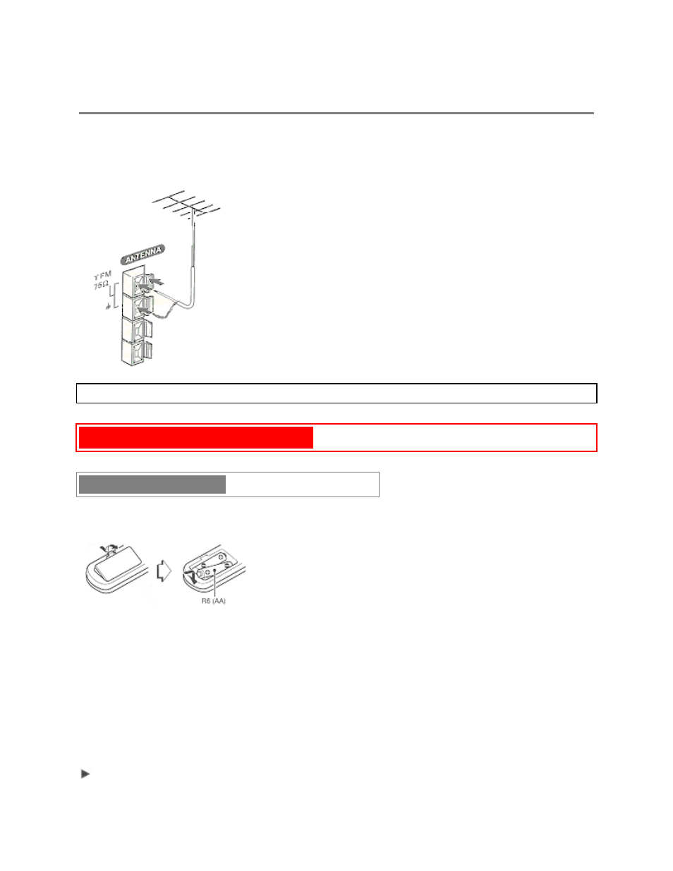 Preparations (cont) pg. 5, Connecting an outdoor antenna, Remote control | Aiwa XR-M55 User Manual | Page 7 / 35