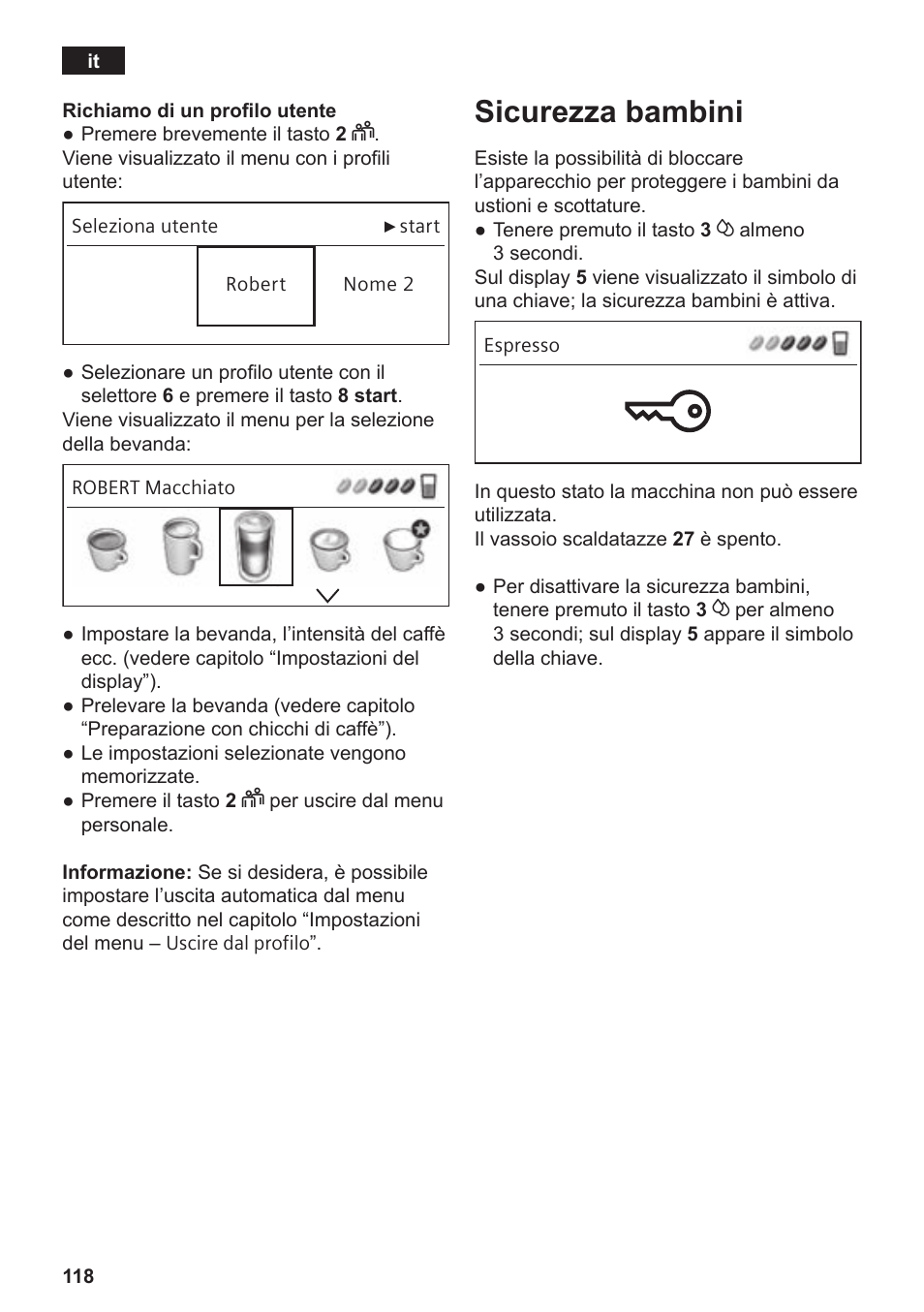 Sicurezza bambini | Siemens TE809F01DE User Manual | Page 122 / 144