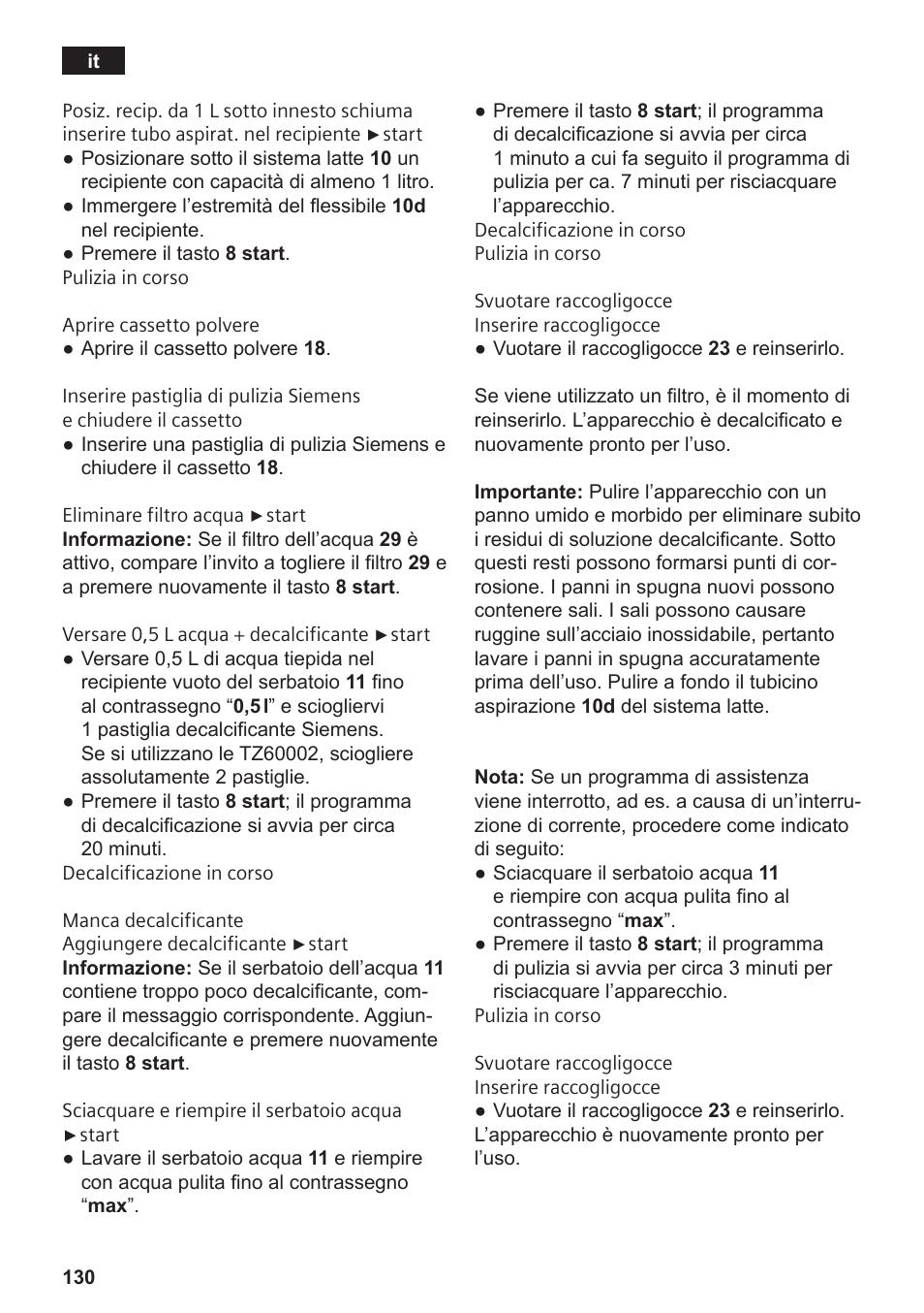 Siemens TE809F01DE User Manual | Page 134 / 144