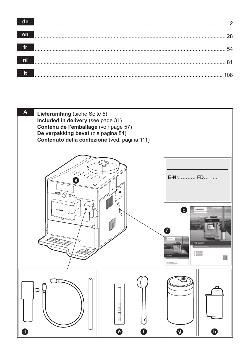 Siemens TE809F01DE User Manual | Page 2 / 144