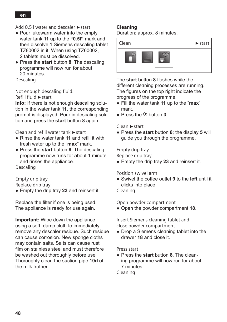 Siemens TE809F01DE User Manual | Page 52 / 144