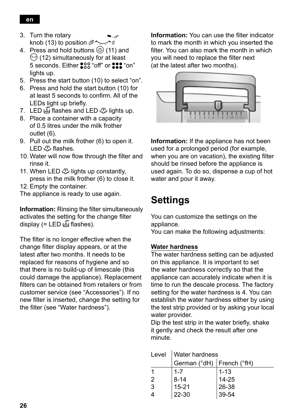 Settings | Siemens TE501501DE User Manual | Page 30 / 86