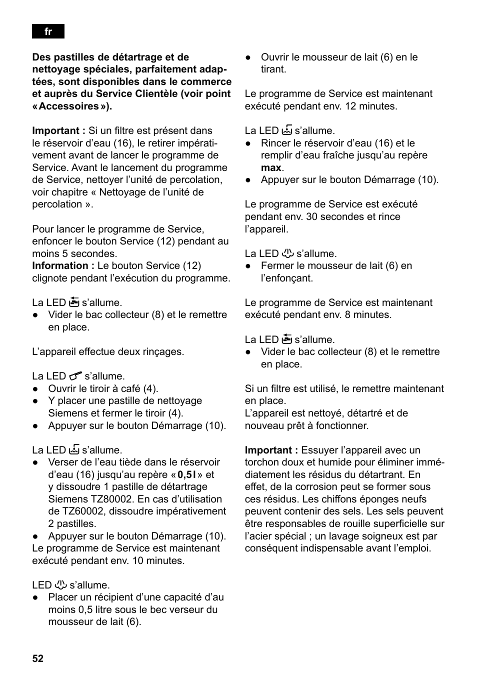 Siemens TE501501DE User Manual | Page 56 / 86