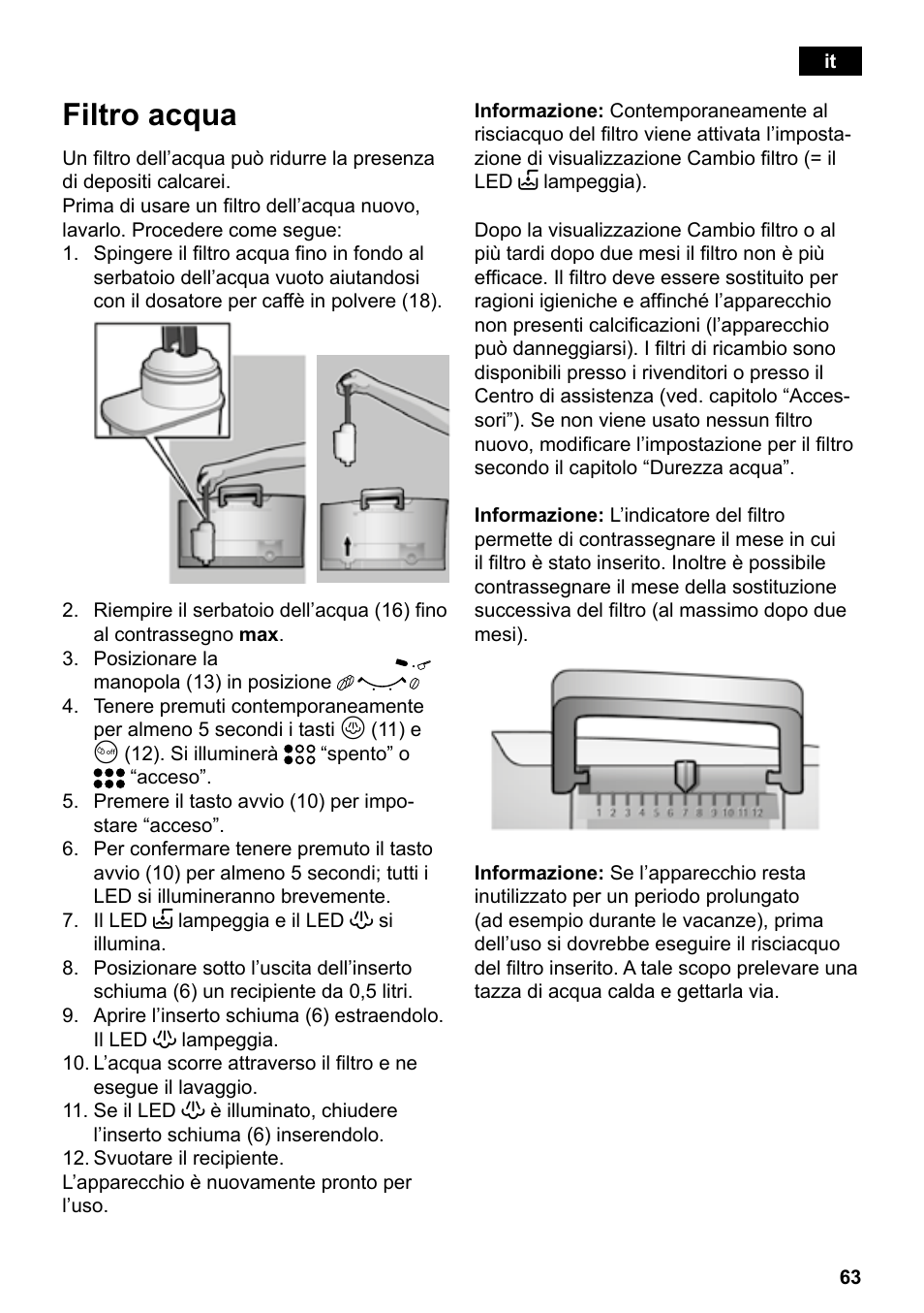 Filtro acqua | Siemens TE501501DE User Manual | Page 67 / 86