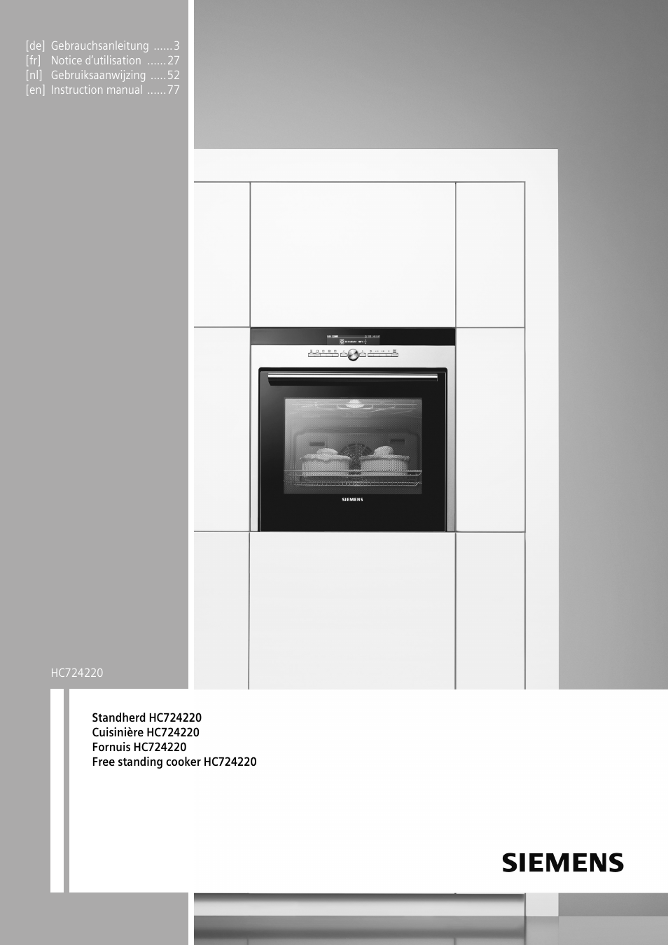 Siemens HC724220 User Manual | 104 pages