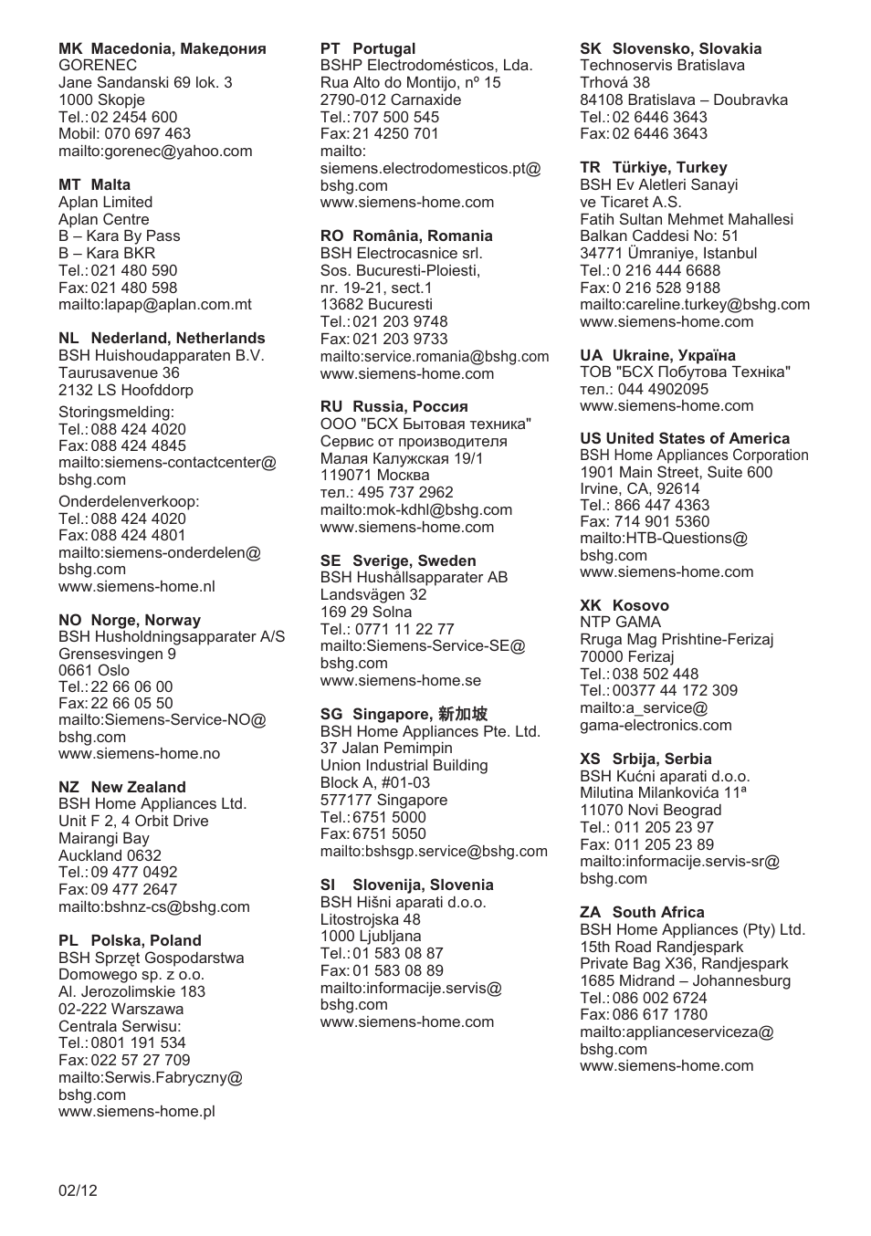 Siemens TW3A0103 User Manual | Page 60 / 62