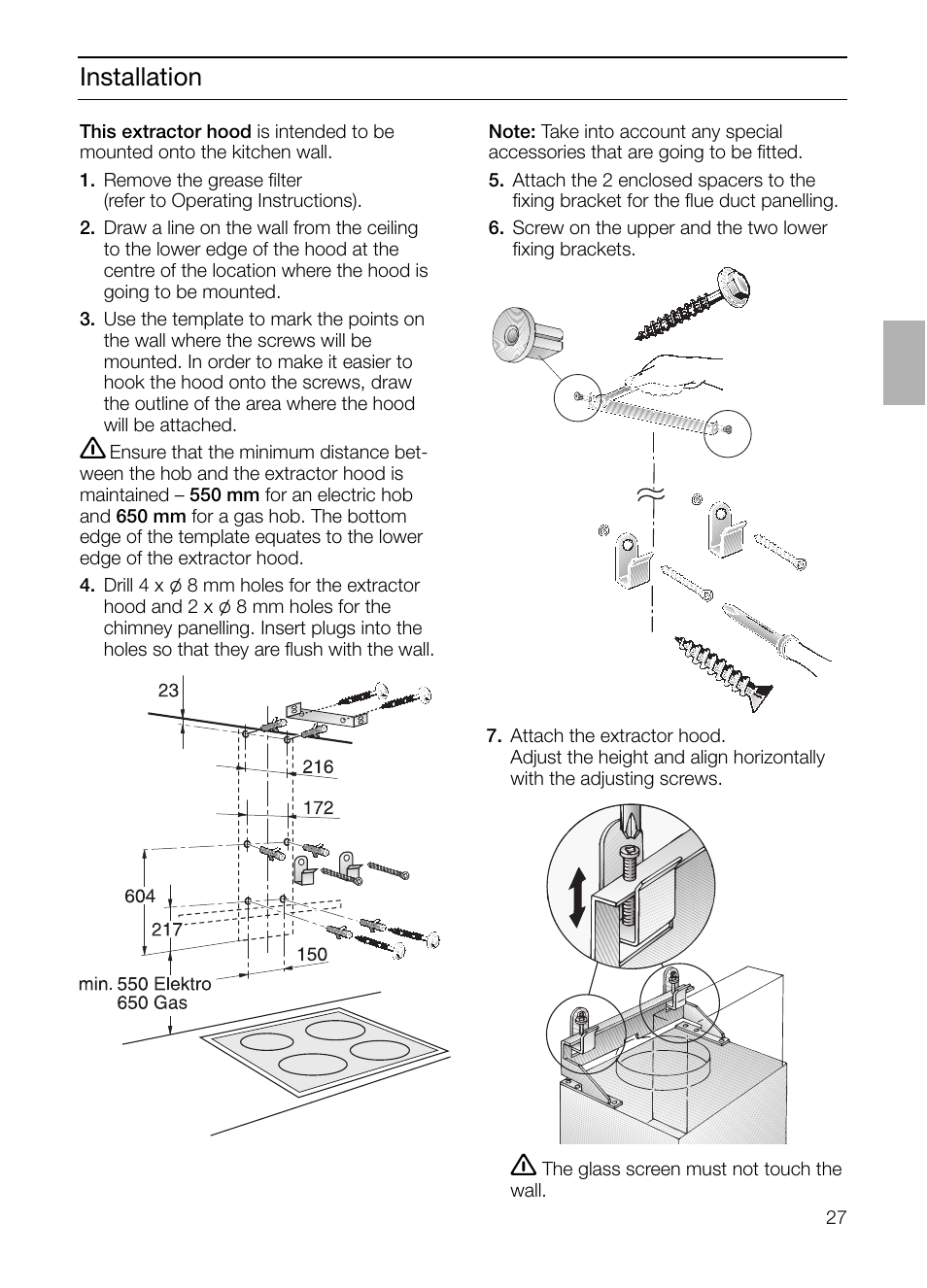 Installation | Siemens LC955KA40 User Manual | Page 27 / 96