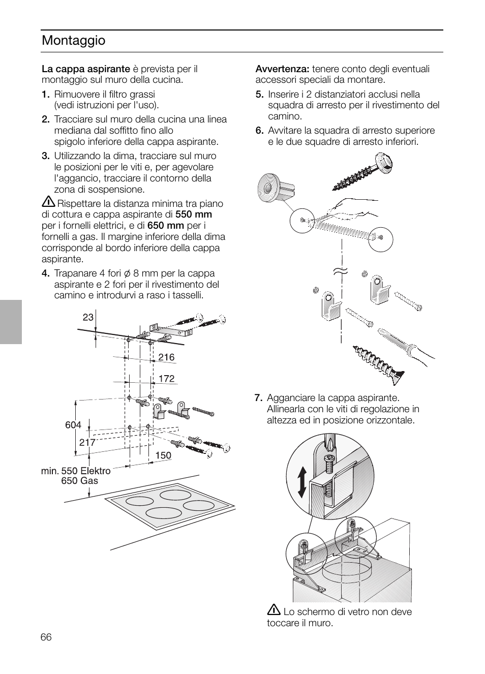 Montaggio | Siemens LC955KA40 User Manual | Page 66 / 96