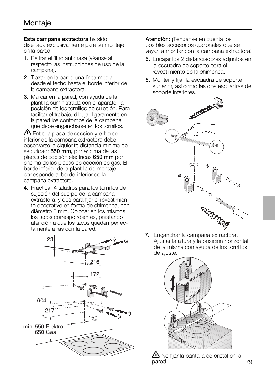 Montaje | Siemens LC955KA40 User Manual | Page 79 / 96