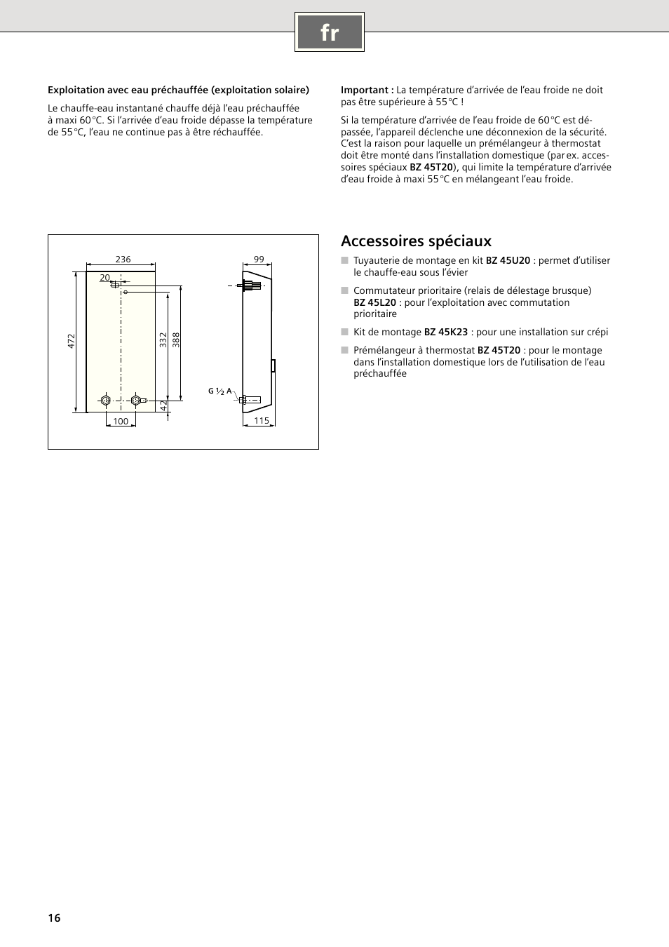 Accessoires spéciaux | Siemens DE1821415 User Manual | Page 16 / 52