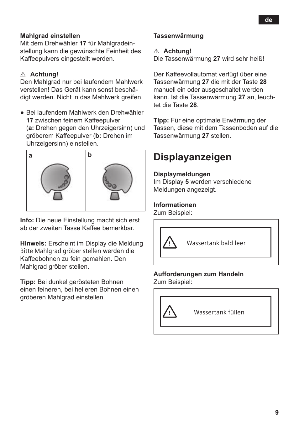 Displayanzeigen | Siemens TE809501DE User Manual | Page 13 / 120