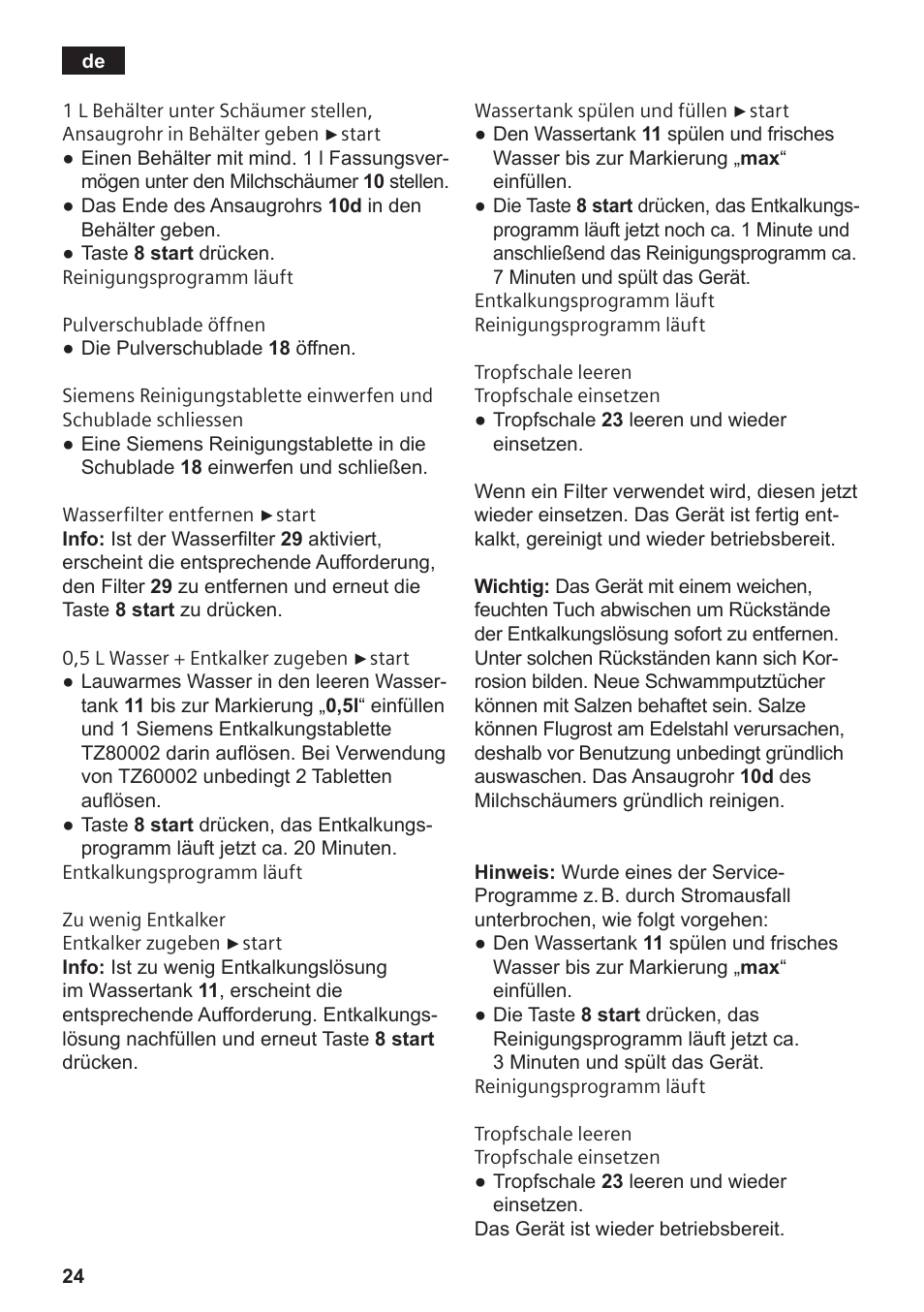 Siemens TE809501DE User Manual | Page 28 / 120