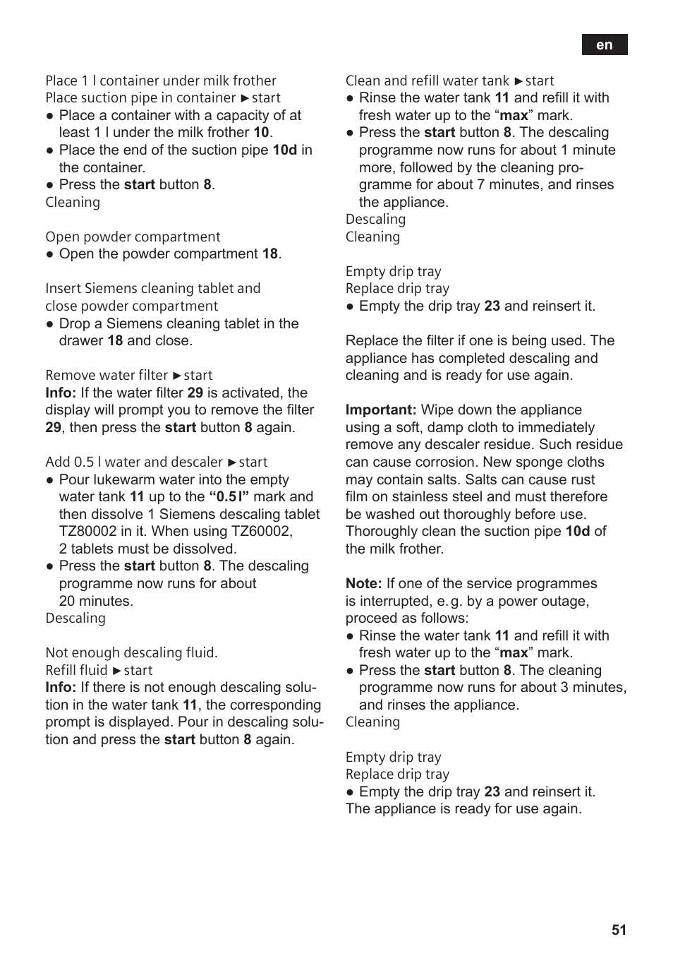 Siemens TE809501DE User Manual | Page 55 / 120