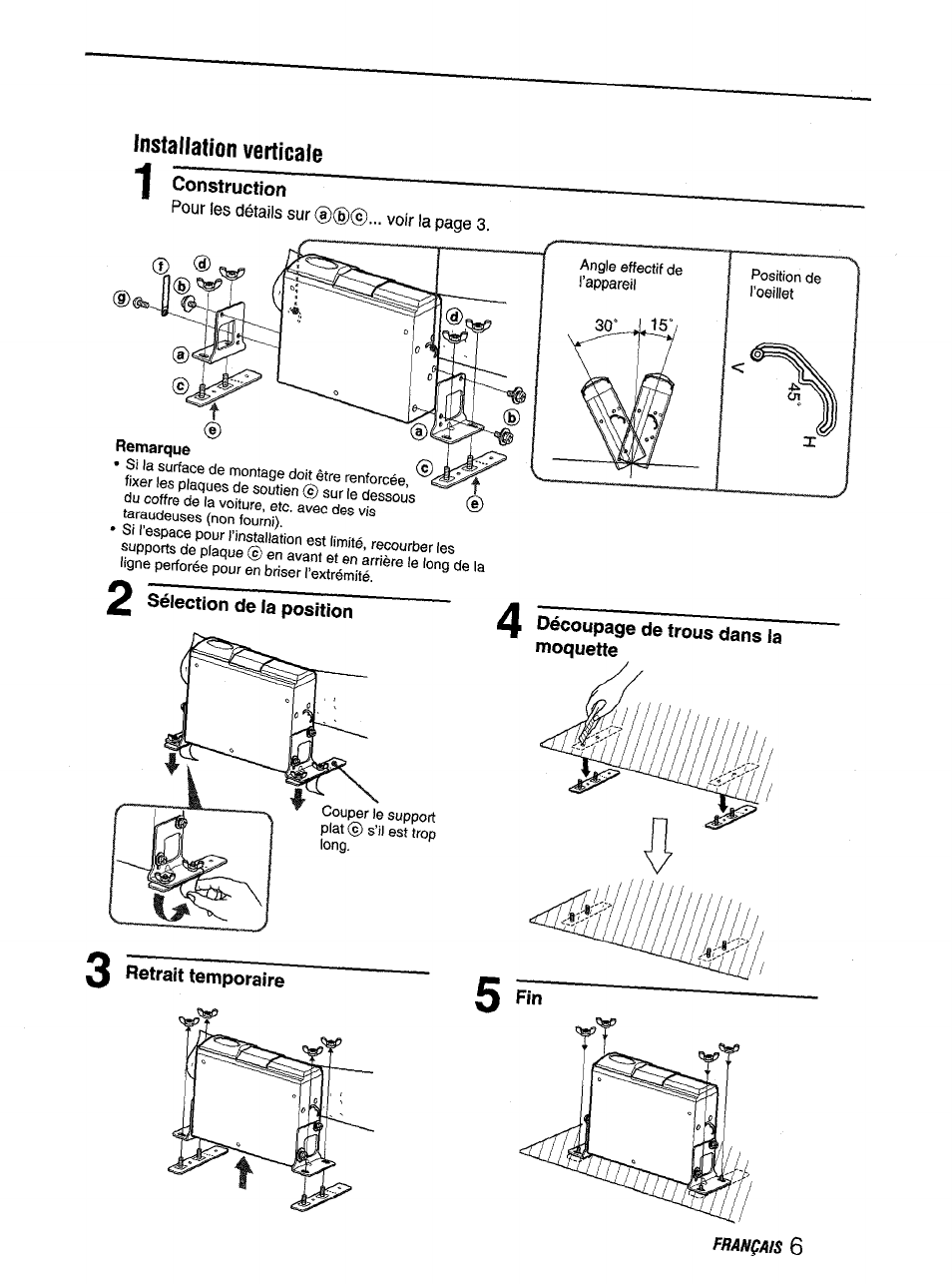 Installation verticalo | Aiwa ADC M55YU User Manual | Page 28 / 33