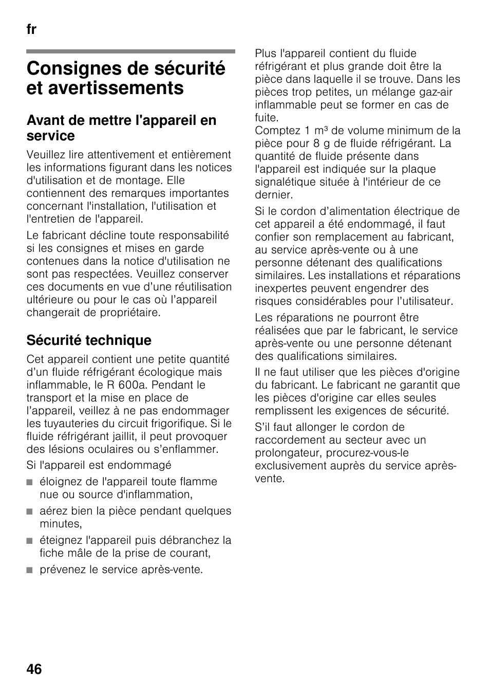 Siemens GS36DPI20 User Manual | Page 46 / 114